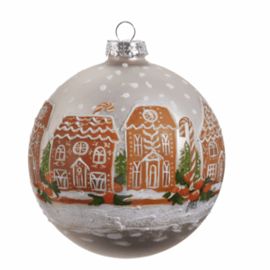 RAZ 5" GINGERBREAD HOUSE BALL ORNAMENT