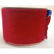 DE 4" X 10 YRD RED VELVET RIBBON