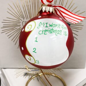 COTON COLORS ORNAMENT ALL I WANT FOR CHRISTMAS
