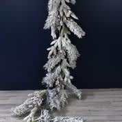 DE 5' SNOW PINE BERRY GARLAND