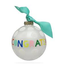 COTON COLORS CONGRATS ORNAMENT