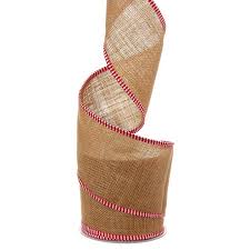 Raz Jute Red Stripe 4” Ribbon