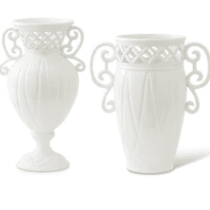 WHITE LATICE VASE - SOLD SEPERATELY