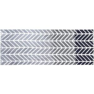 SIMPLE SPACES INDOOR ACCENT RUG STRAIGHT ARROWS GRAY 21"X54"