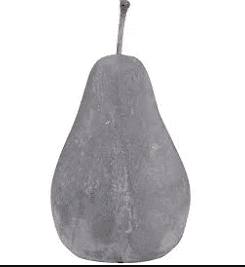 CREATIVE CO OP CEMENT PEAR 3-1/2" ROUND X 5" H