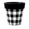 STUDIO M ART PLANTERS BLACK AND WHITE CHECK - Image 2