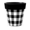 STUDIO M ART PLANTERS BLACK AND WHITE CHECK