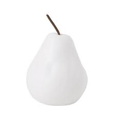 CREATIVE CO OP WHITE PEAR 4-3/4"L X 5-1/4"H