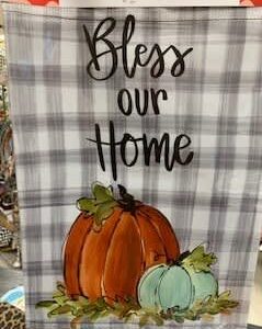 LUCKY BIRD 12"X18" BLESS OUR HOME GARDEN FLAG