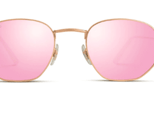 BEXLEY GOLD FRAME/PINK LEN SUNGLASSES-POLARIZED