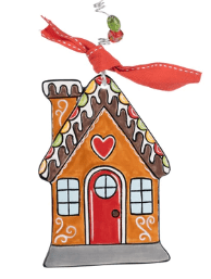 GLORY HAUS GINGERBREAD  HOUSE FLAT ORNAMENT