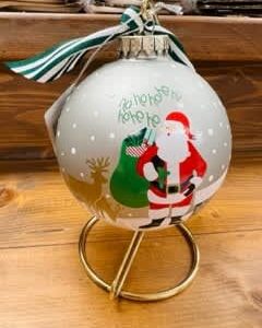COTON COLORS ORNAMENT HO HO HO SANTA W/REINDEER
