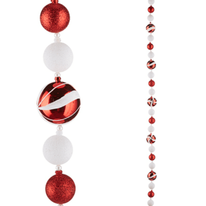 RAZ 6" PEPPERMINT BALL GARLAND