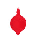 VICKERMAN 7" FLOCKED DROP FINIAL ORNAMENT