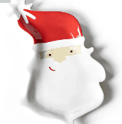 COTON COLORS VINTAGE SANTA PLATTER