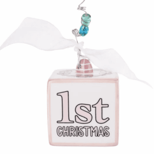Baby's 1st Christmas Block Ornament