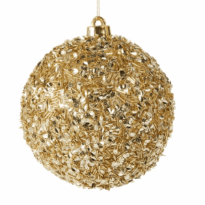 RAZ GOLD SEQUIN BALL ORNAMENT
