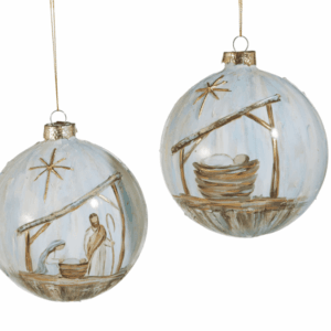 RAZ 5" HOLY NIGHT BALL ORNAMENT