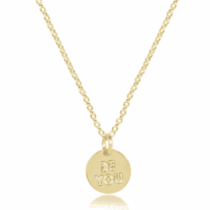 ENEWTON EGIRL 14k GOLD FILLED- YELLOW GOLD BE YOU DISK 14" NECKLACE