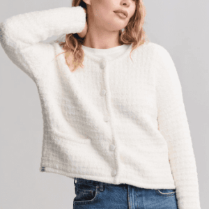 BAREFOOT DREAMS COZYCHIC TEXTURED BUTTON FRONT CARDIGAN