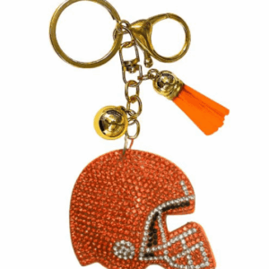 ORANGE FOOTBALL HELMENT KEYCHAIN