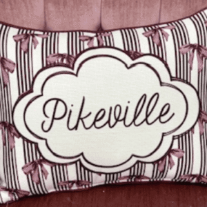 PIKEVILLE CUSTOM PILLOW WITH BOWS